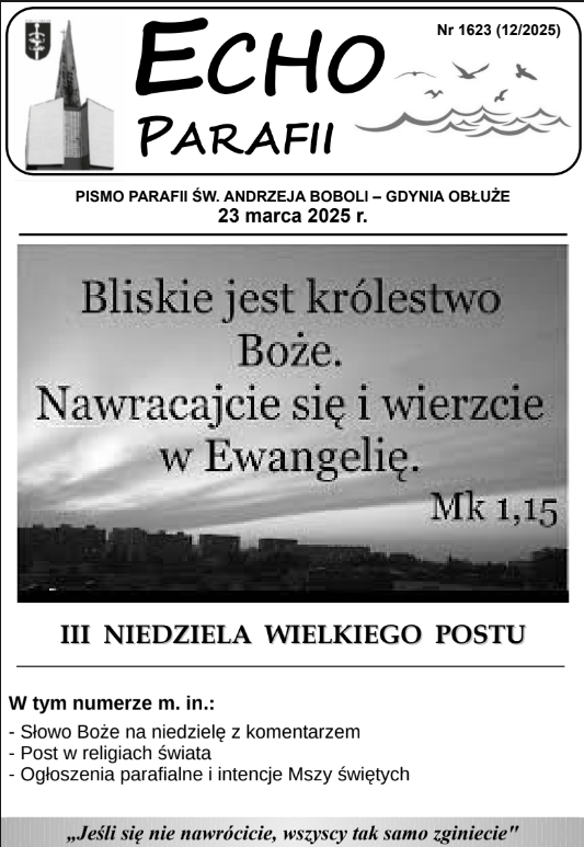 Okładka Echa Parafii 12/2025