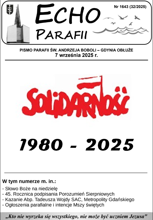 Okładka Echa Parafii 32/2025