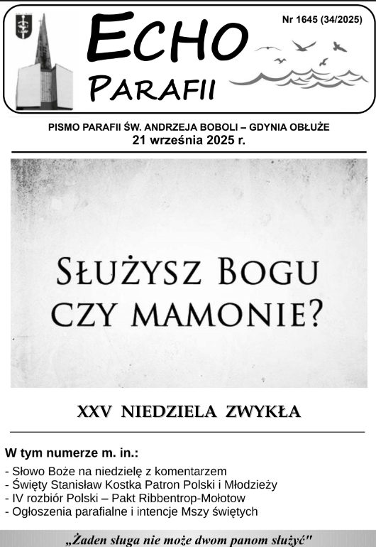 Okładka Echa Parafii 34/2025